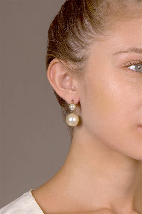 dior pearl letter earrings|christian dior pearl earrings price.